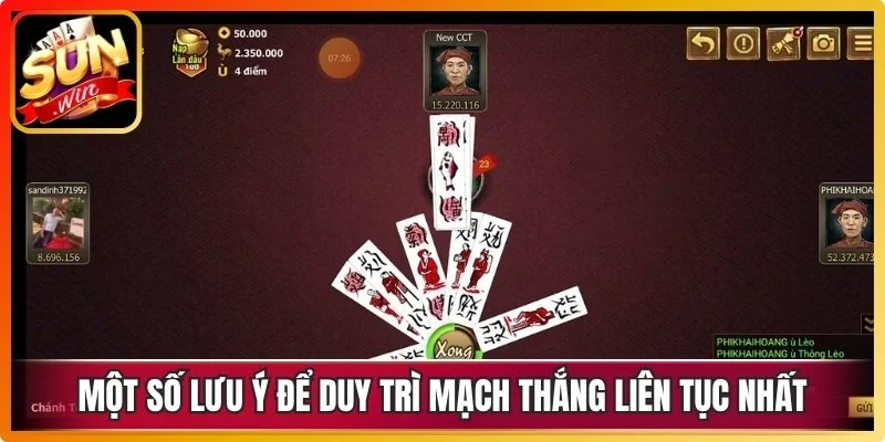 Một số lưu ý quan trọng để duy trì mạch thắng liên tục nhất
