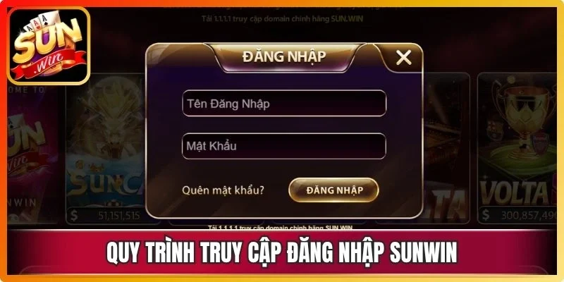 Quy trình truy cập đăng nhập Sunwin