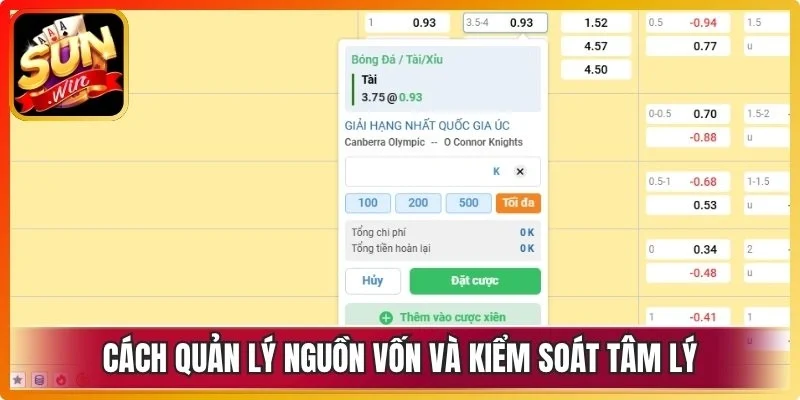 Cách quản lý nguồn vốn và kiểm soát tâm lý