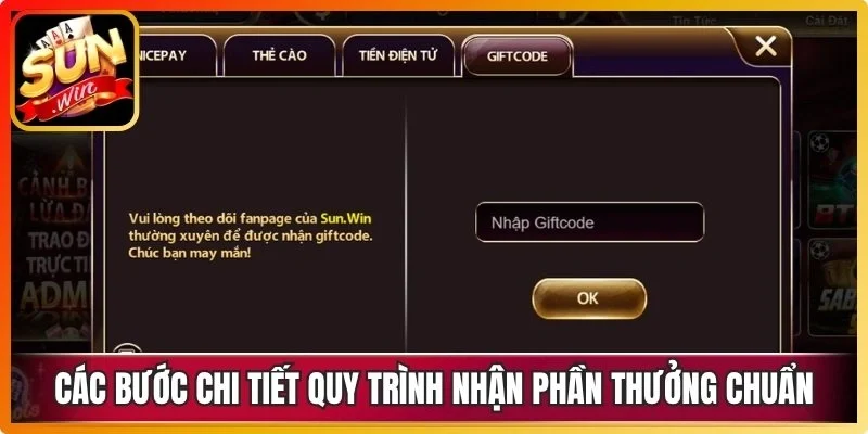 Các bước chi tiết quy trình nhận phần thưởng chuẩn