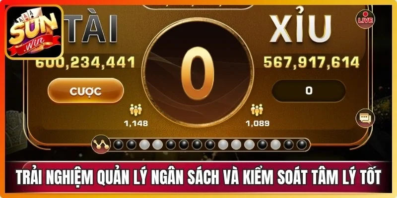Trải nghiệm quản lý ngân sách và kiểm soát tâm lý tốt