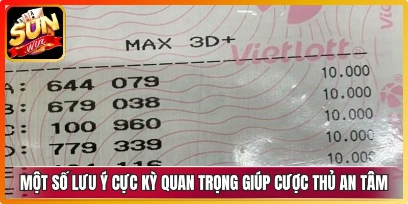 Một số lưu ý cực kỳ quan trọng giúp cược thủ an tâm