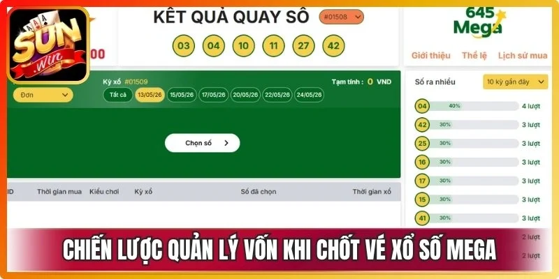 Chiến lược quản lý vốn khi chốt vé xổ số Mega